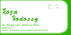 roza hodossy business card